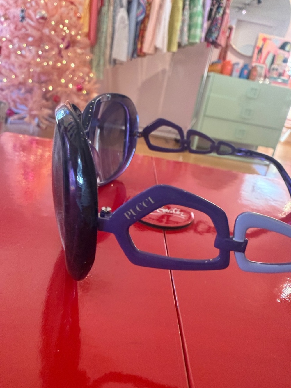 Pucci Women’s Purple Fashion Sunglasses Designer Style made in Italy great cond - Picture 9 of 15
